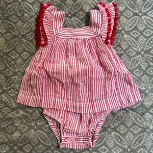 Cat & Jack baby girl skirted onesie. Size 3-6 months
